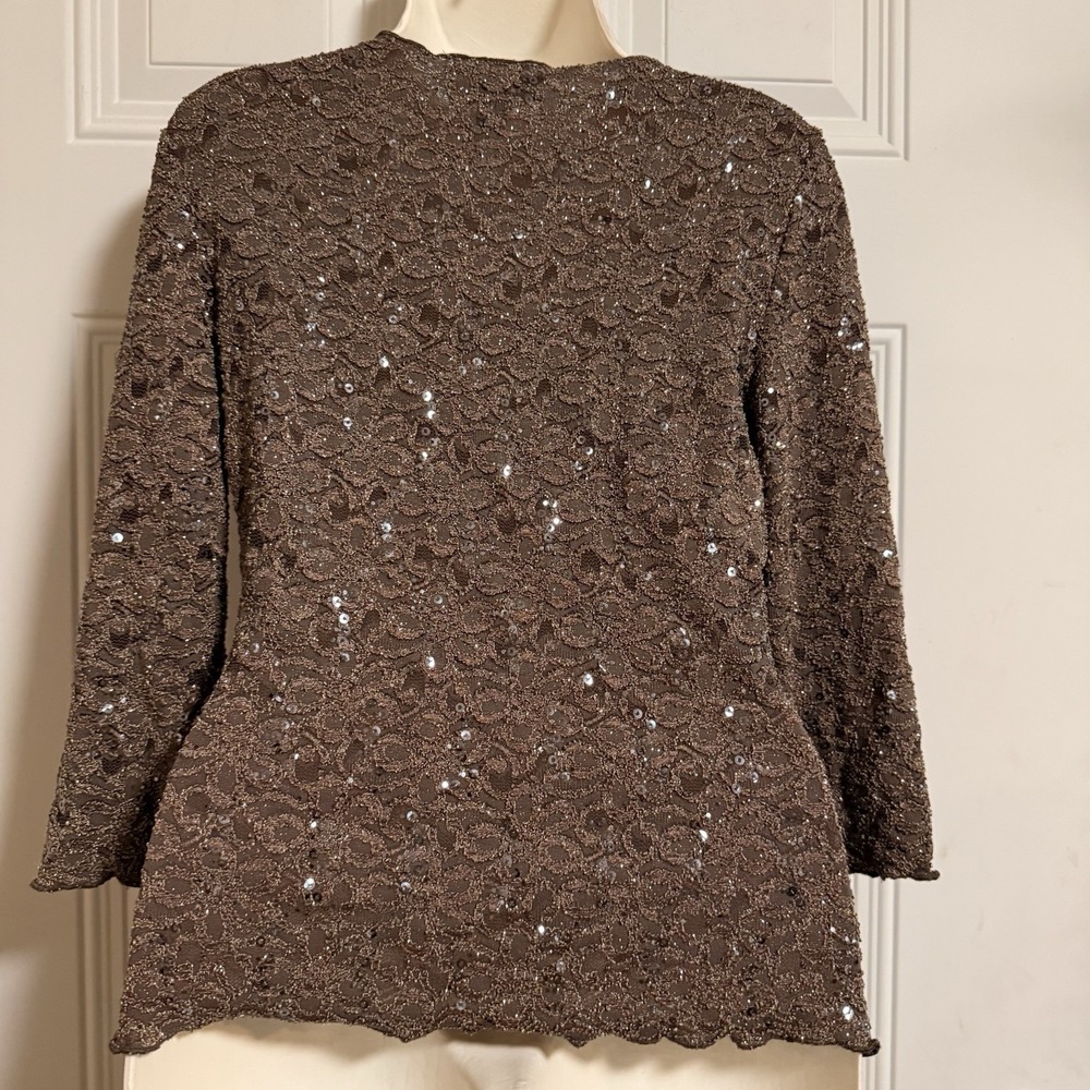 Joseph Ribkoff Blouse SZ 8 Quiet Luxury Glam Evening stretch Shimmery Fairy - Picture 3 of 8